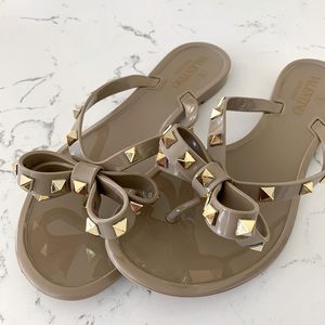 Valentino Rockstud Jelly Sandals